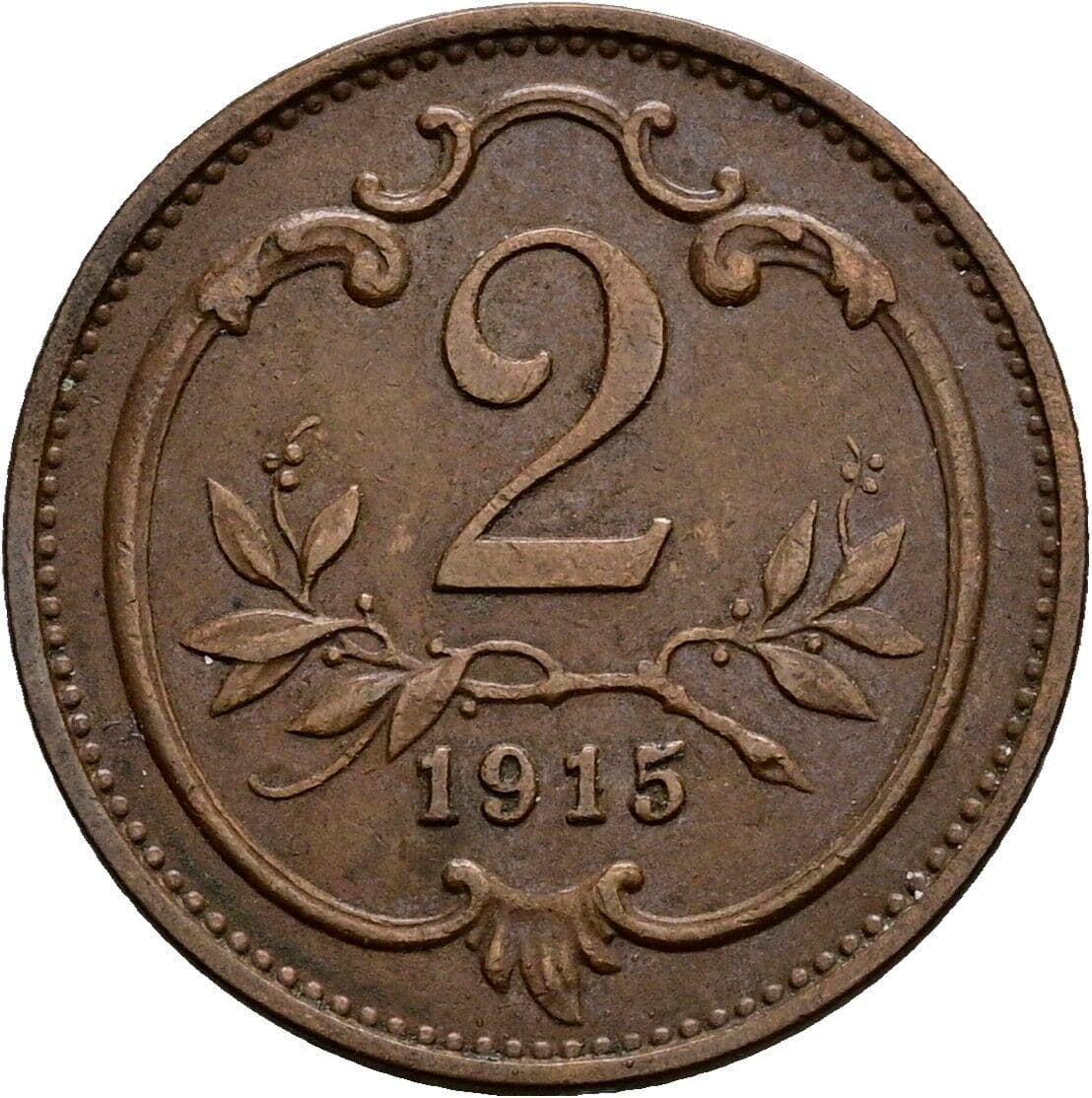 2 Heller Franz Joseph I. 1848-1916 1915 – Vorderseite