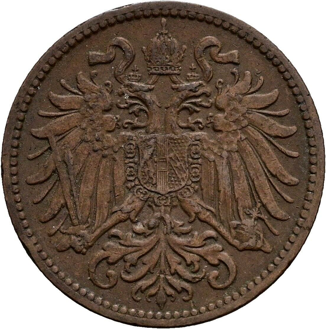 2 Heller Franz Joseph I. 1848-1916 1910 – Rückseite