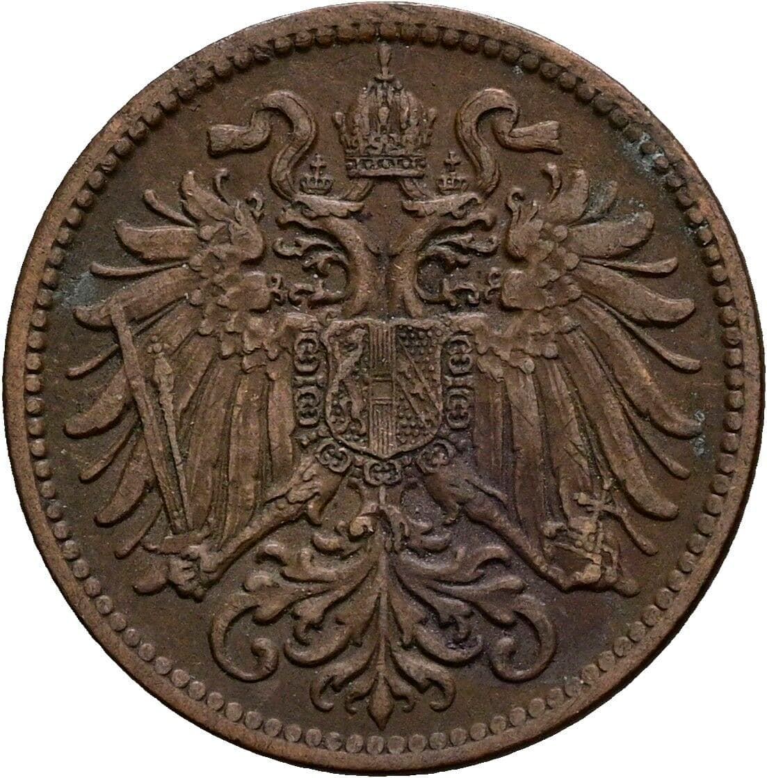2 Heller Franz Joseph I. 1848-1916 1914 – Rückseite