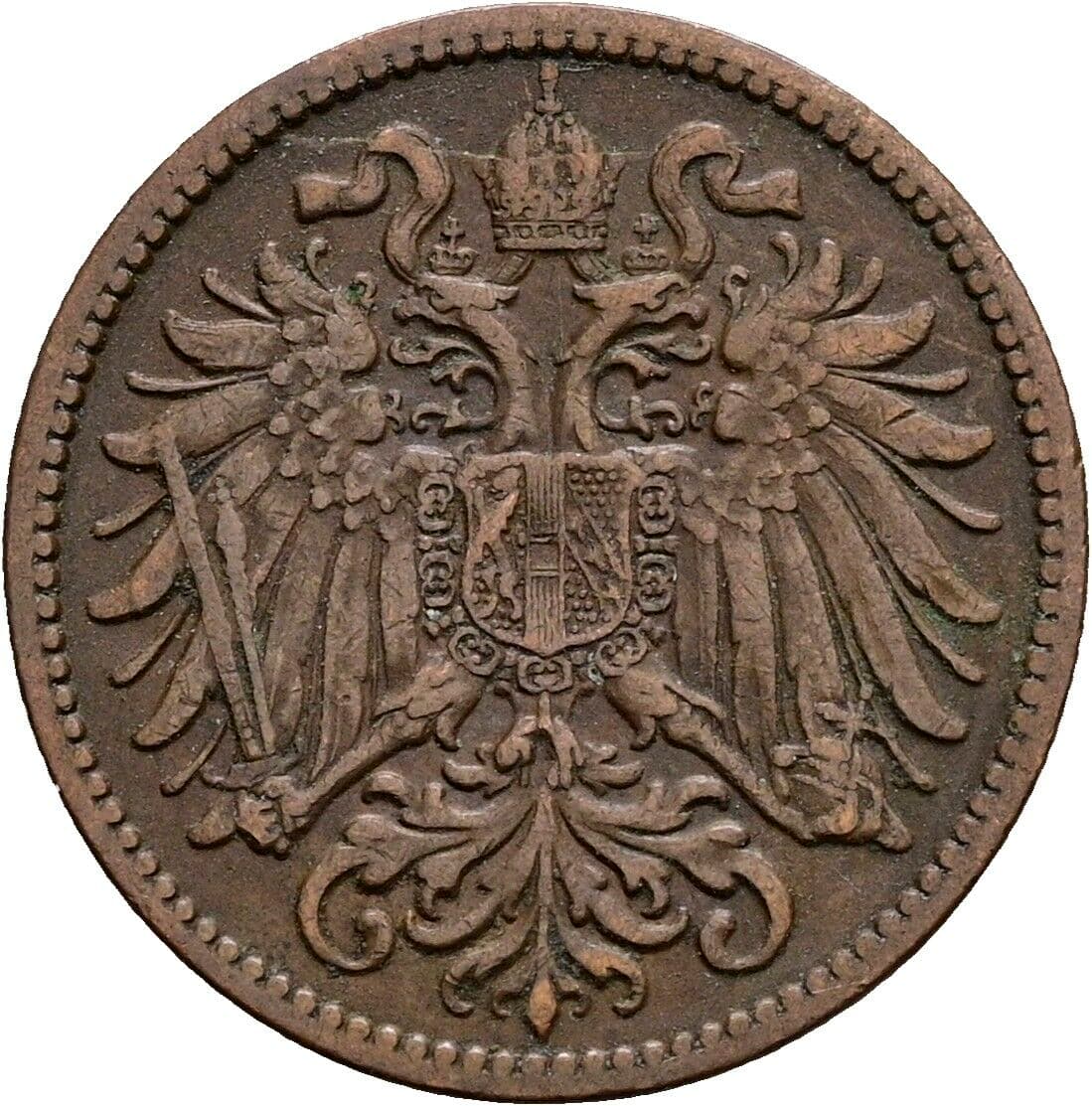 2 Heller Franz Joseph I. 1848-1916 1909 – Rückseite