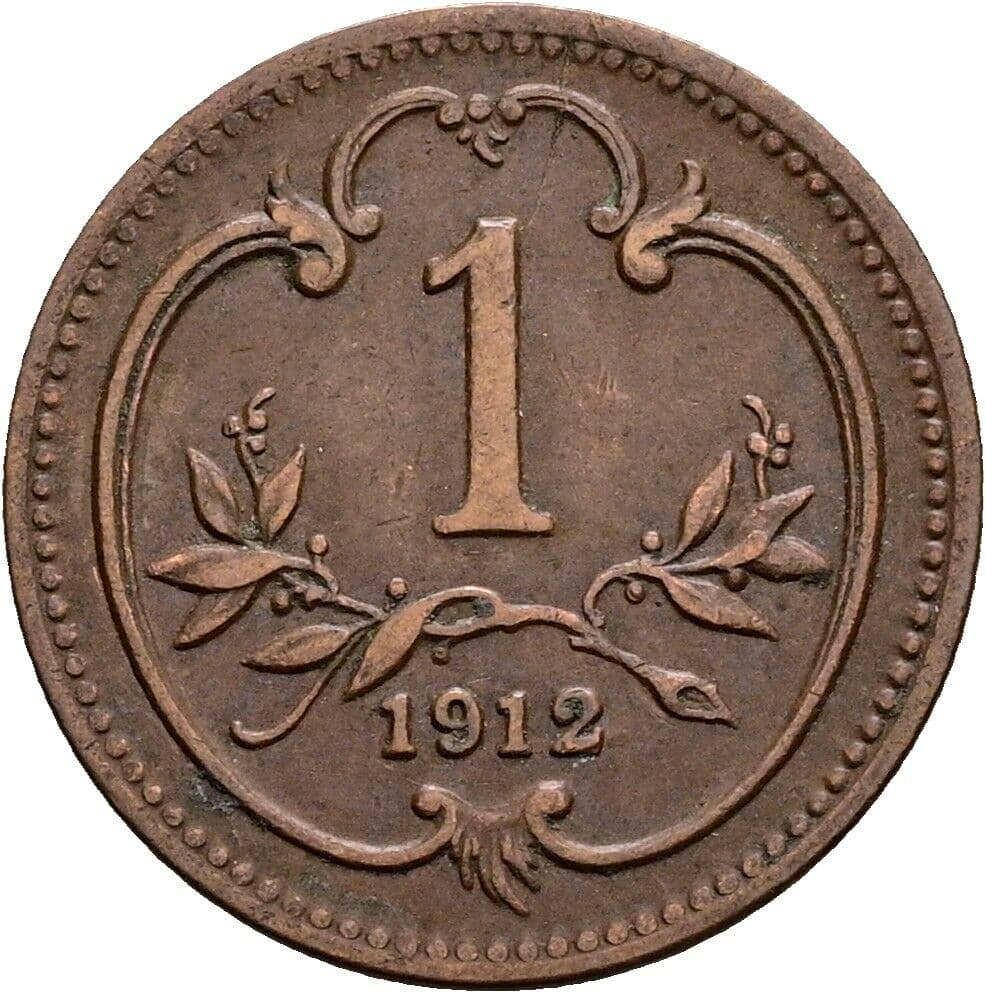 1 Heller Franz Joseph I. 1848-1916 1912 – Vorderseite