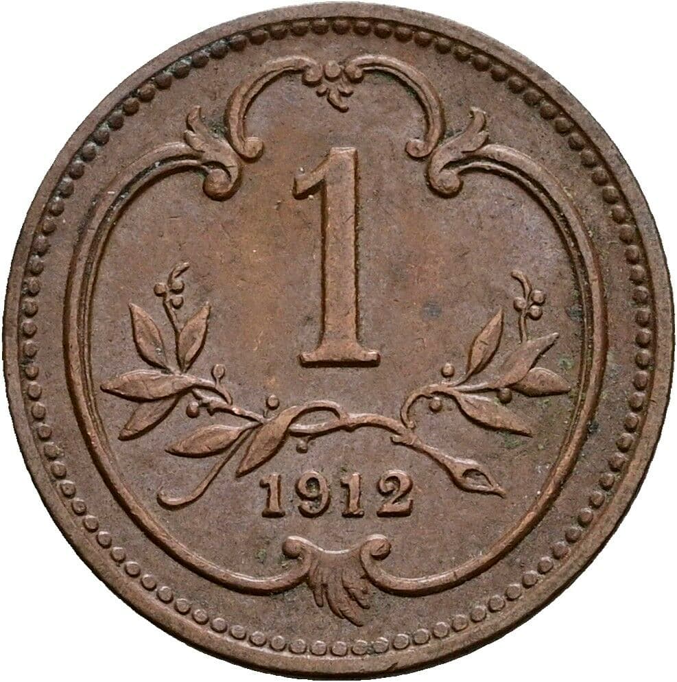 1 Heller Franz Joseph I. 1848-1916 1912 – Vorderseite