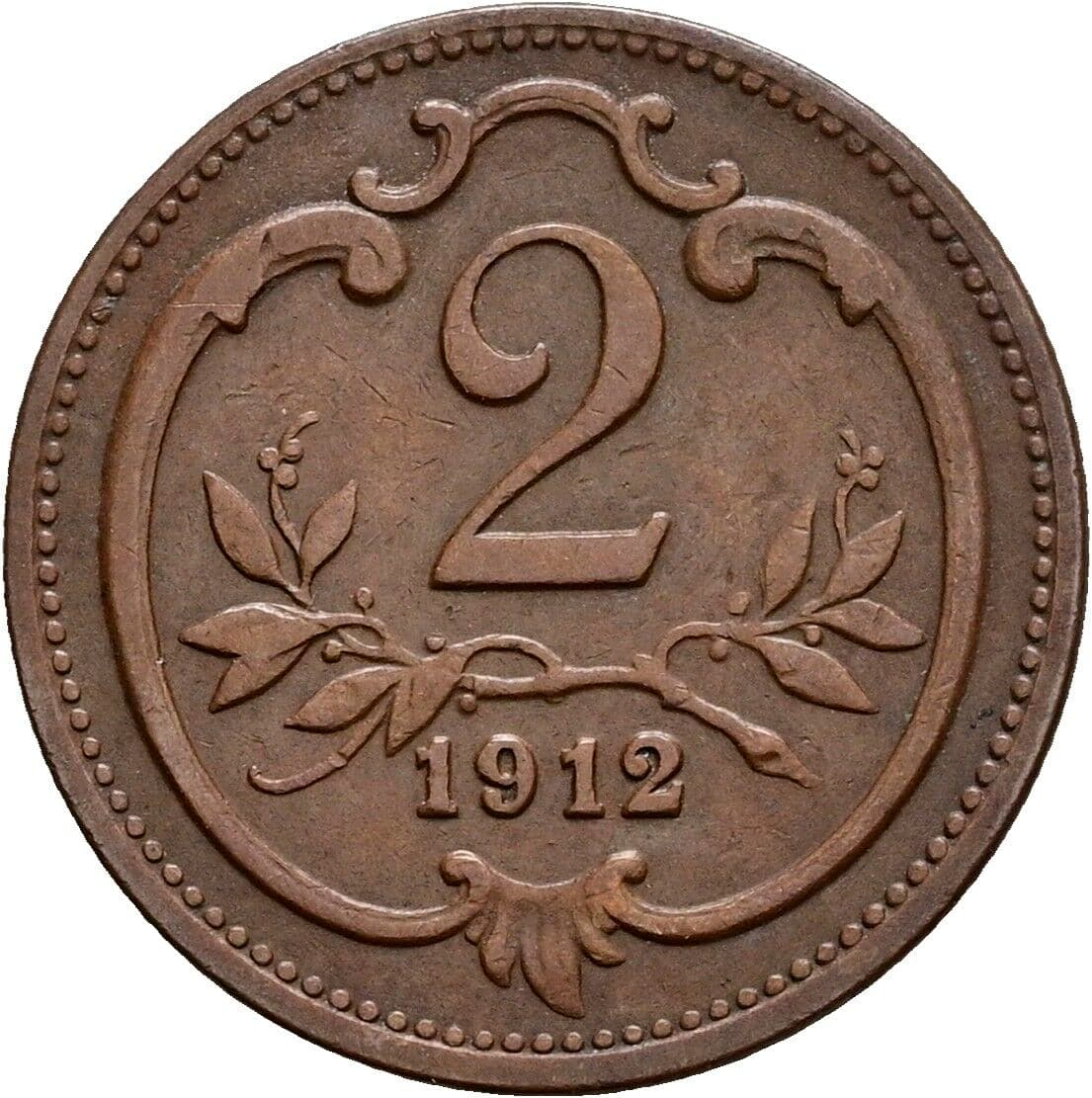2 Heller Franz Joseph I. 1848-1916 1912 – Vorderseite