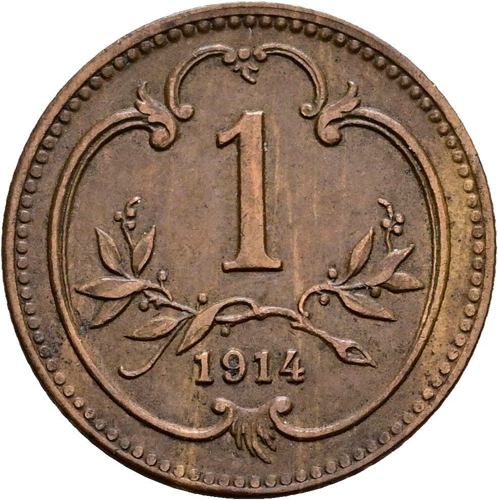 1 Heller Franz Joseph I. 1848-1916 1914 – Vorderseite