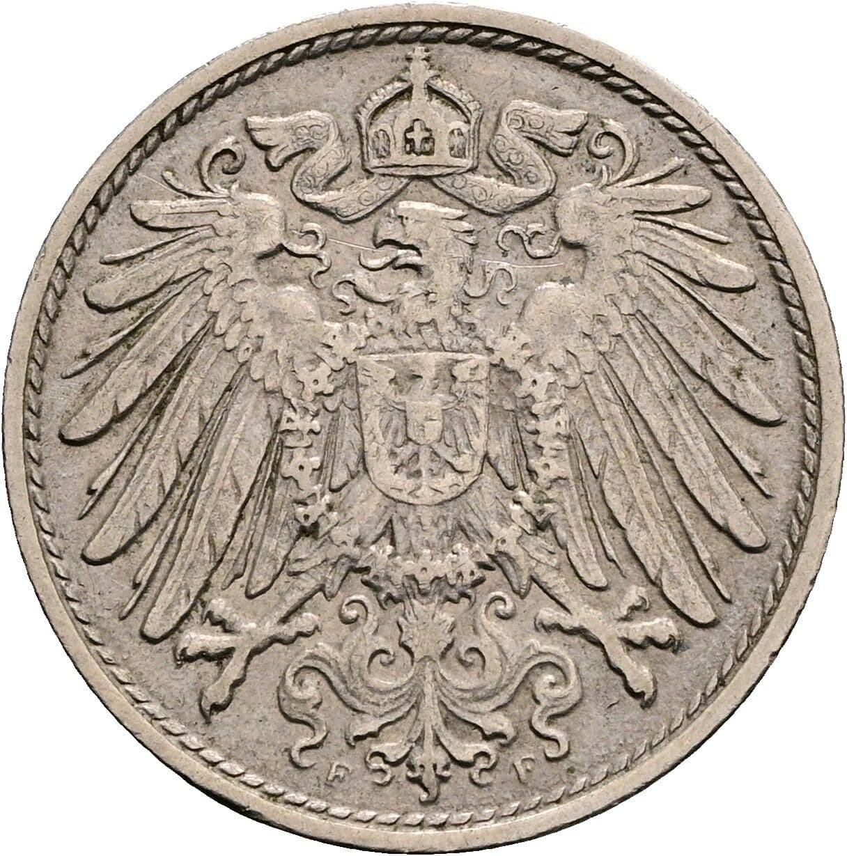 10 Pfennig 1913 F – Rückseite