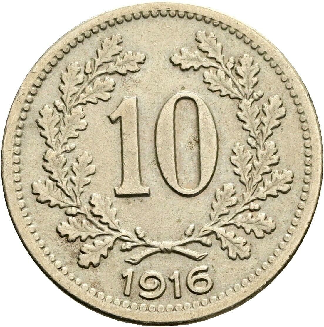10 Heller Franz Joseph I. 1848-1916 1916 – Vorderseite