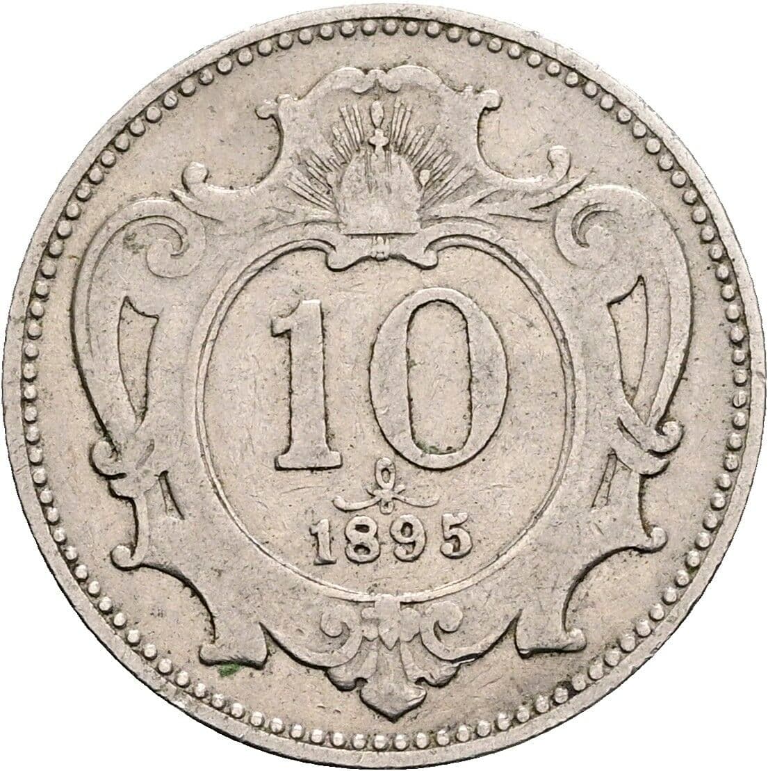 10 Heller Franz Joseph I. 1848-1916 1895 – Vorderseite