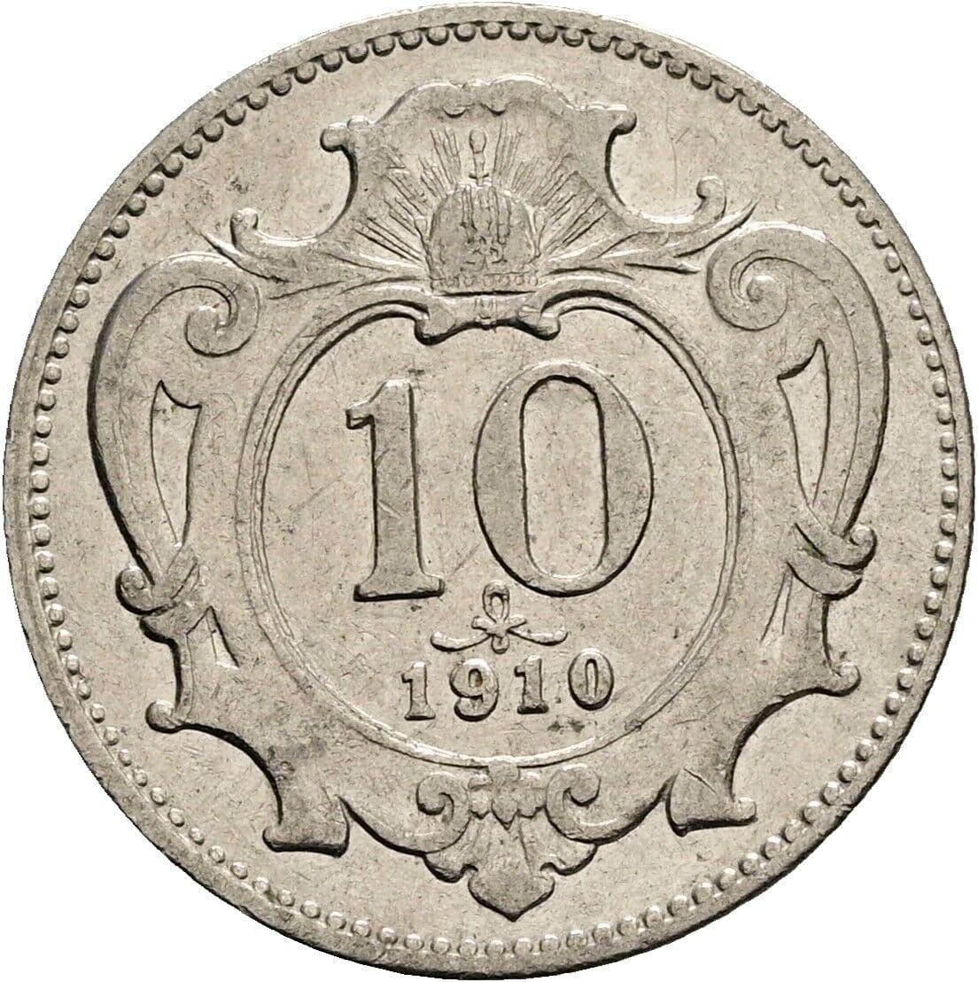 10 Heller Franz Joseph I. 1848-1916 1910 – Vorderseite