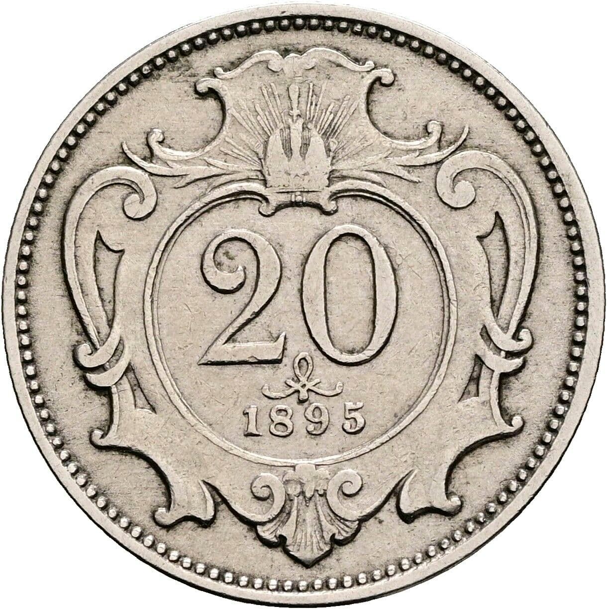20 Heller Franz Joseph I. 1848-1916 1895 – Vorderseite