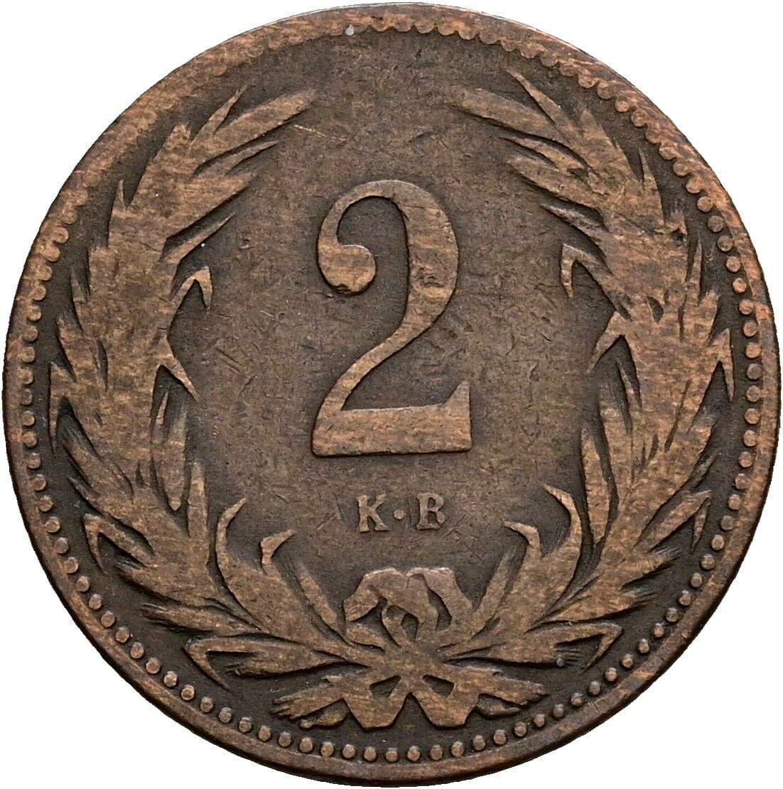 2 Filler Franz Joseph I. 1848-1916 1895 KB, Kremnitz – Vorderseite
