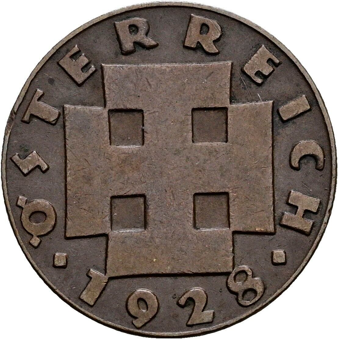 2 Groschen 1928 – Rückseite