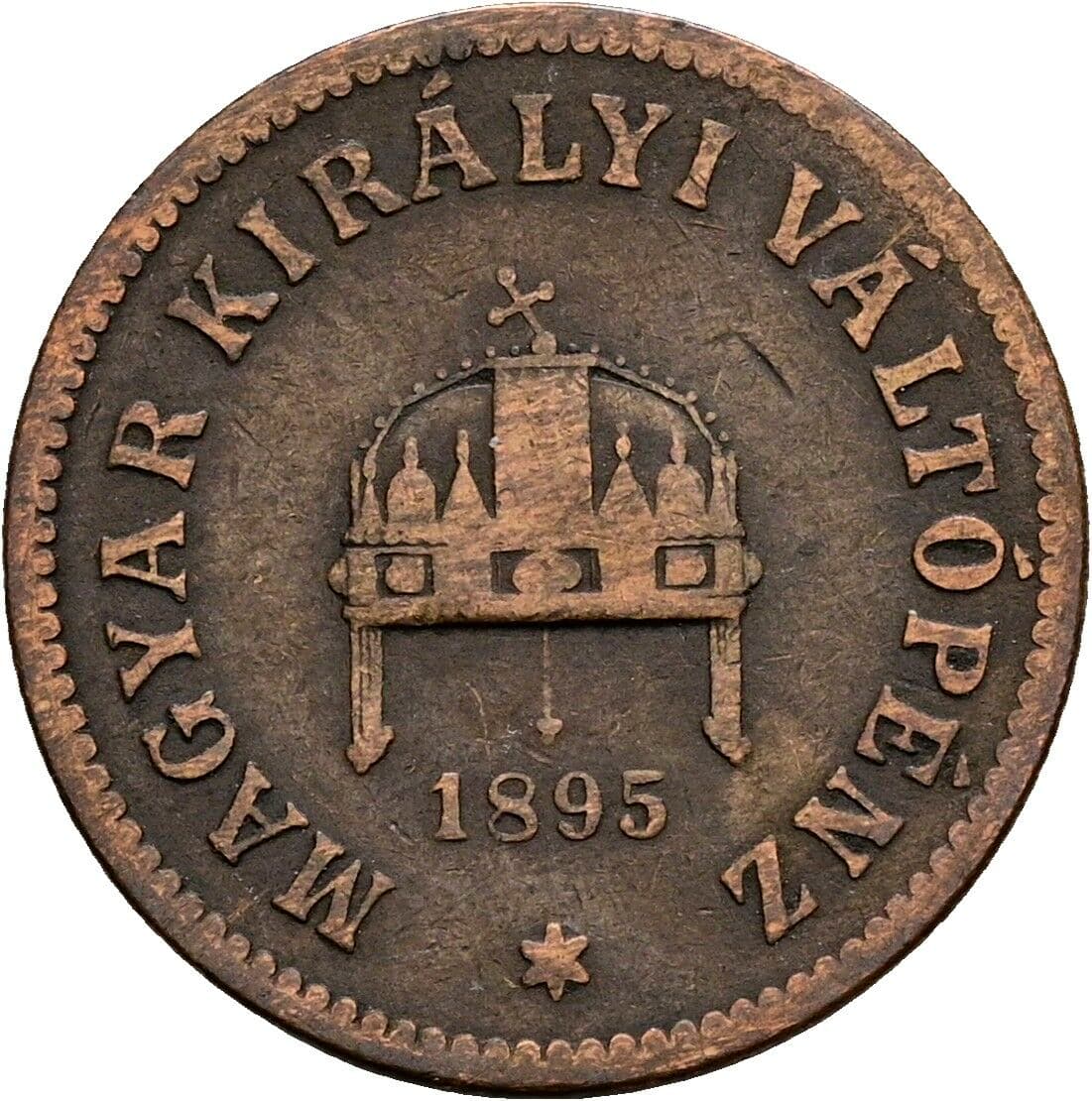 2 Filler Franz Joseph I. 1848-1916 1895 KB, Kremnitz – Rückseite