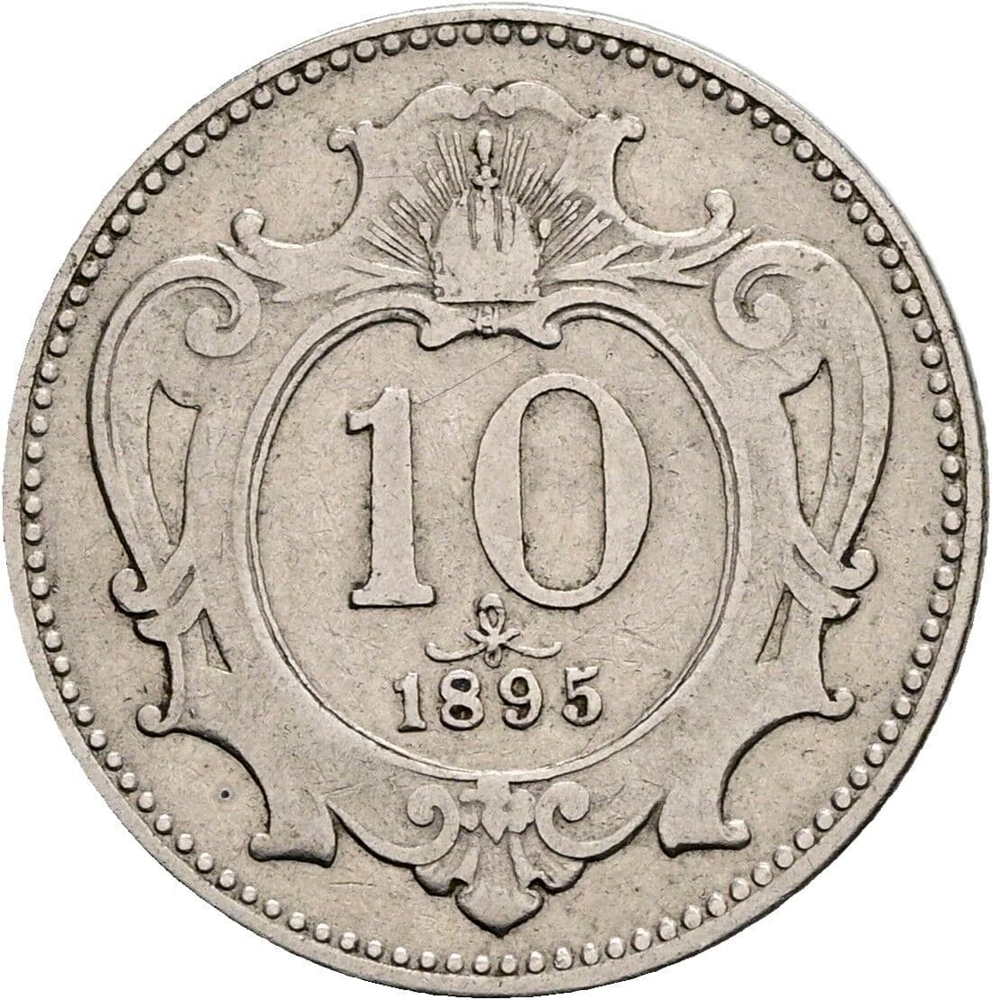 10 Heller Franz Joseph I. 1848-1916 1895 – Vorderseite