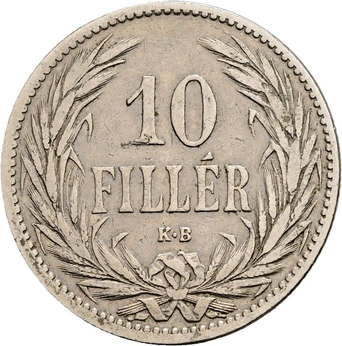 10 Filler Franz Joseph I. 1848-1916 1894 KB, Kremnitz – Vorderseite