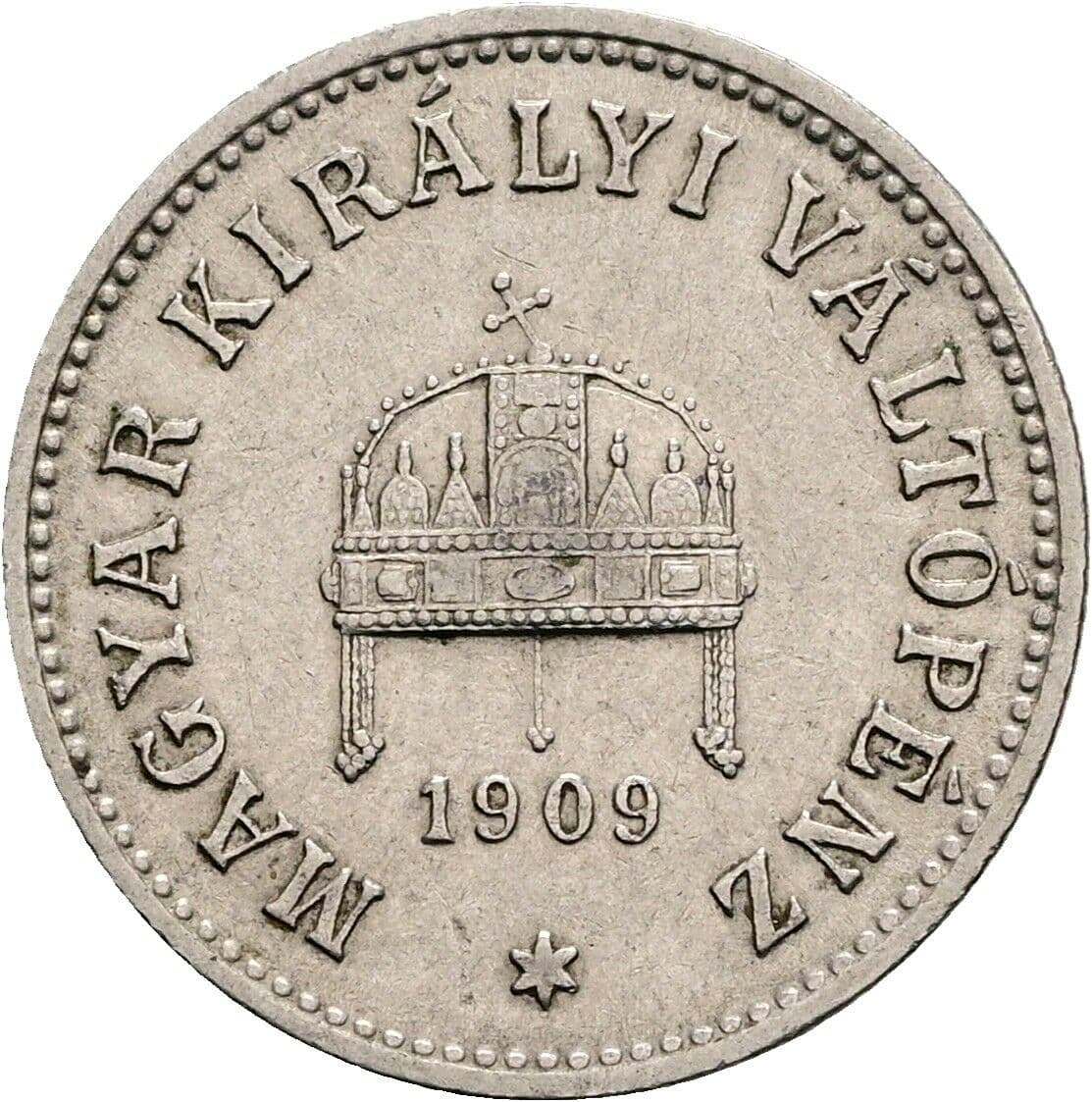 10 Filler Franz Joseph I. 1848-1916 1909 KB, Kremnitz – Rückseite