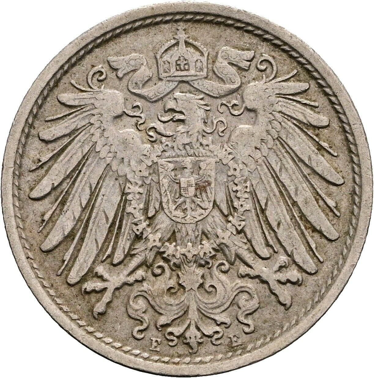 10 Pfennig 1913 E – Rückseite