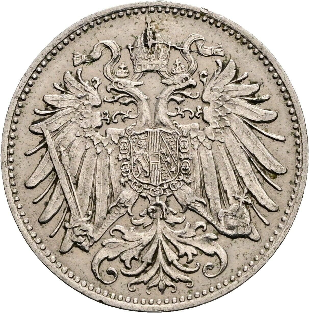 20 Heller Franz Joseph I. 1848-1916 1893 – Rückseite