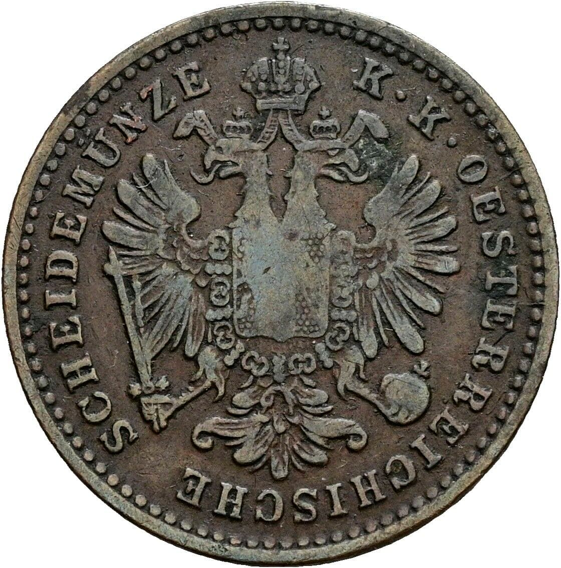 1 Kreuzer Franz Joseph I. 1848-1916 1881 – Rückseite