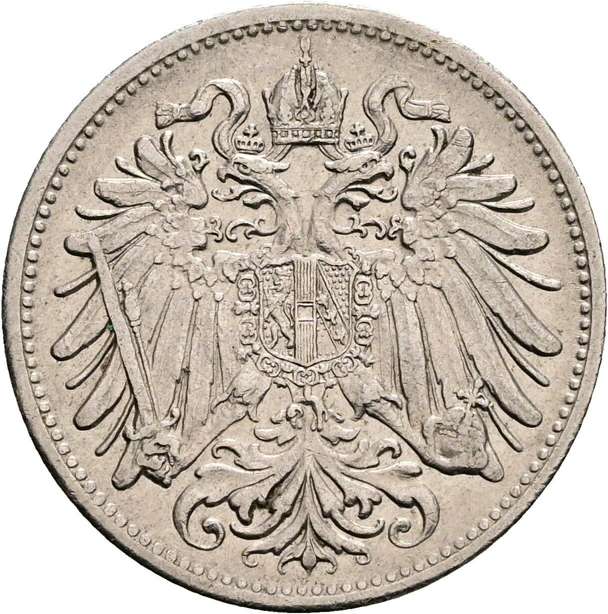 20 Heller Franz Joseph I. 1848-1916 1911 – Rückseite