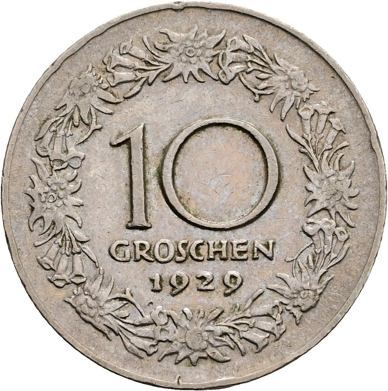 10 Groschen 1929 – Vorderseite