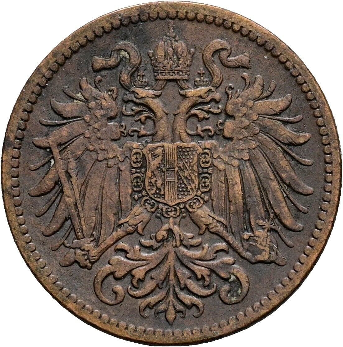 2 Heller Franz Joseph I. 1848-1916 1913 – Rückseite