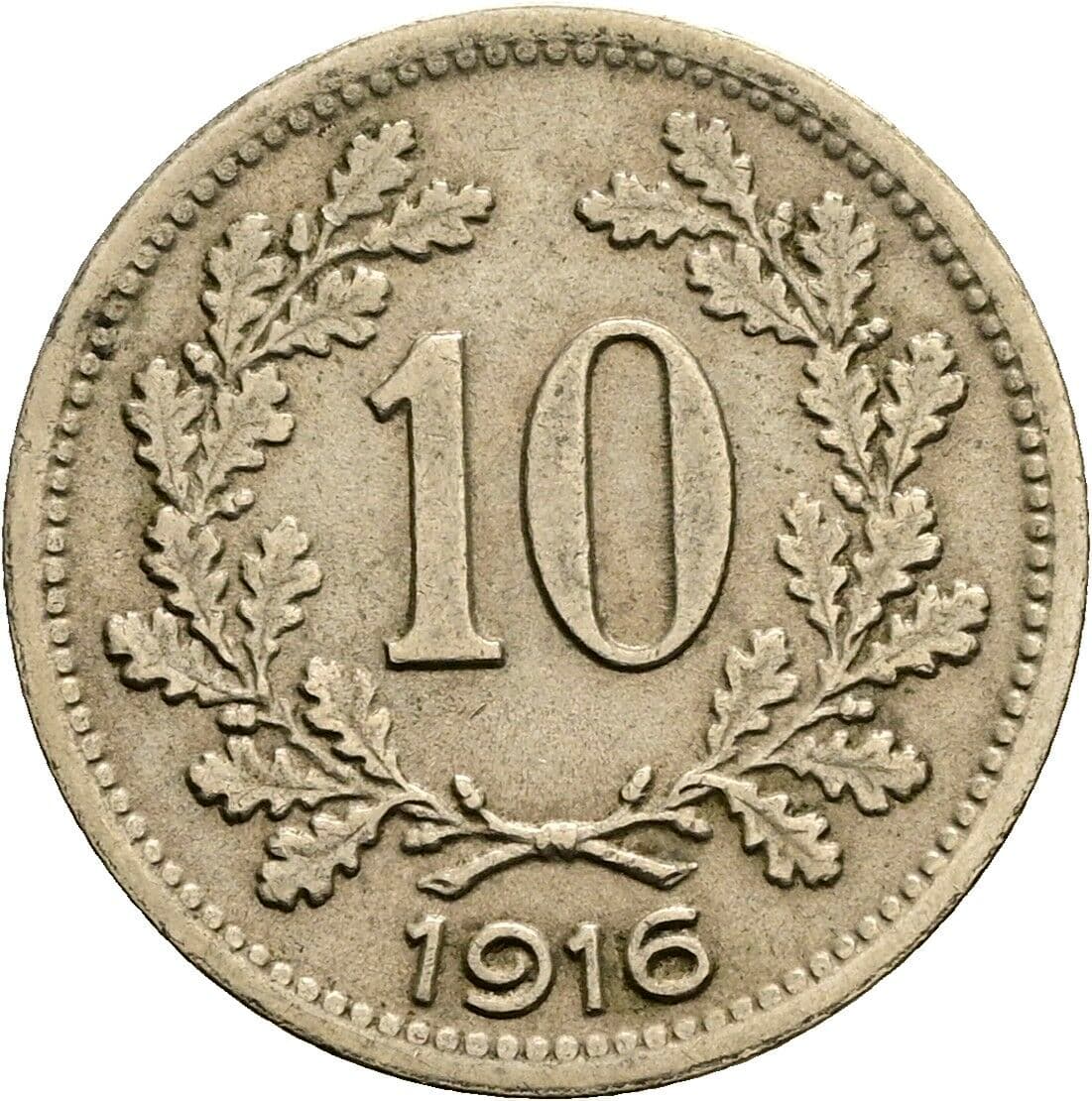 10 Heller Franz Joseph I. 1848-1916 1916 – Vorderseite