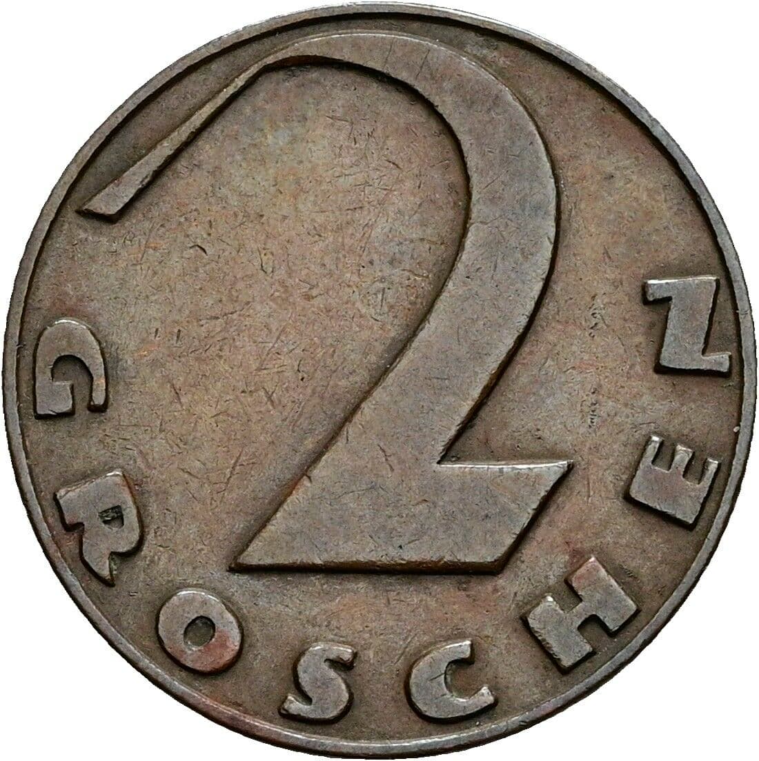 2 Groschen 1925 – Vorderseite