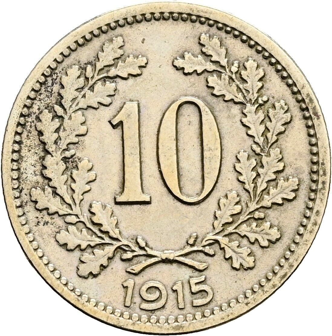 10 Heller Franz Joseph I. 1848-1916 1915 – Vorderseite