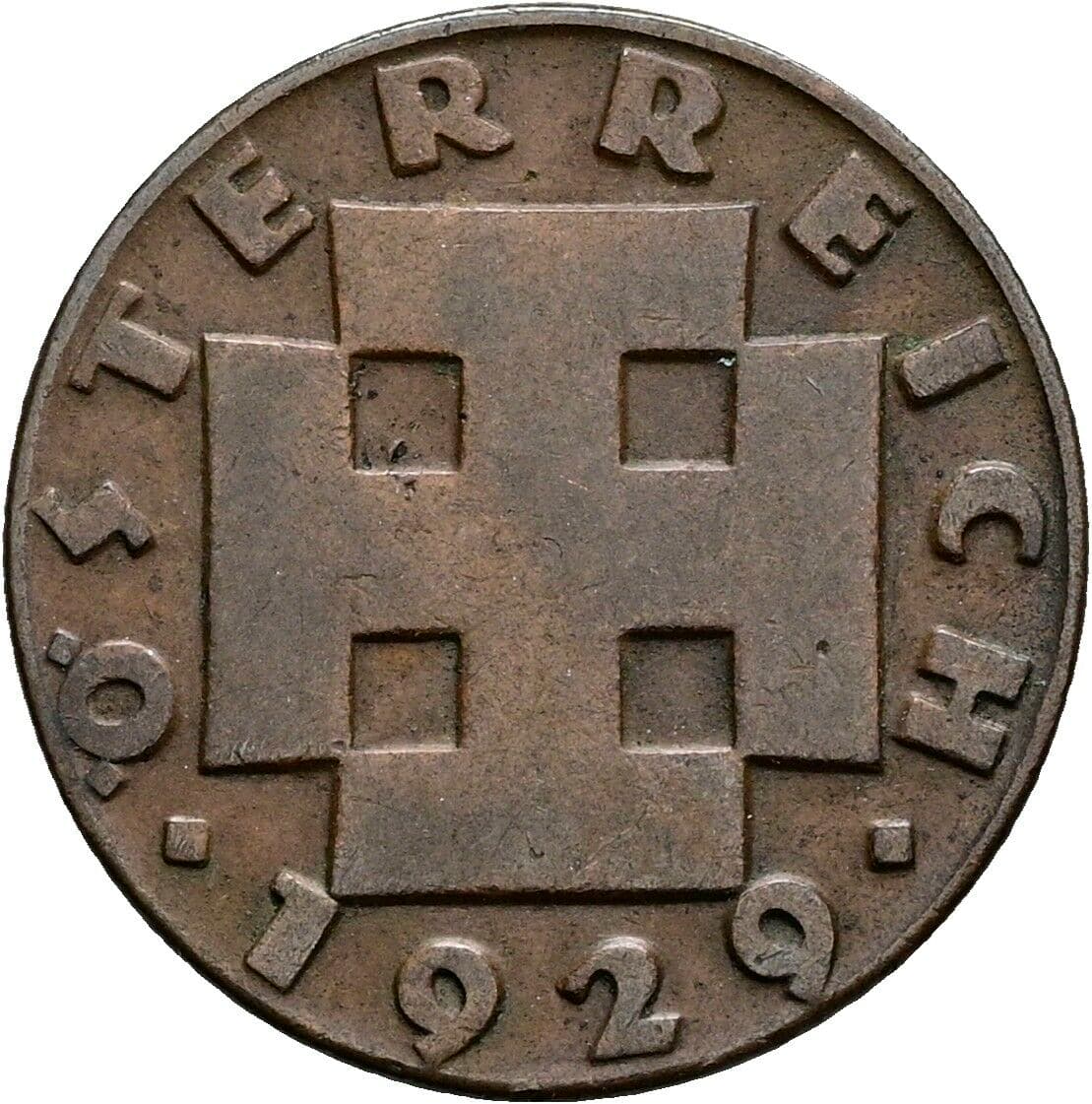 2 Groschen 1929 – Rückseite
