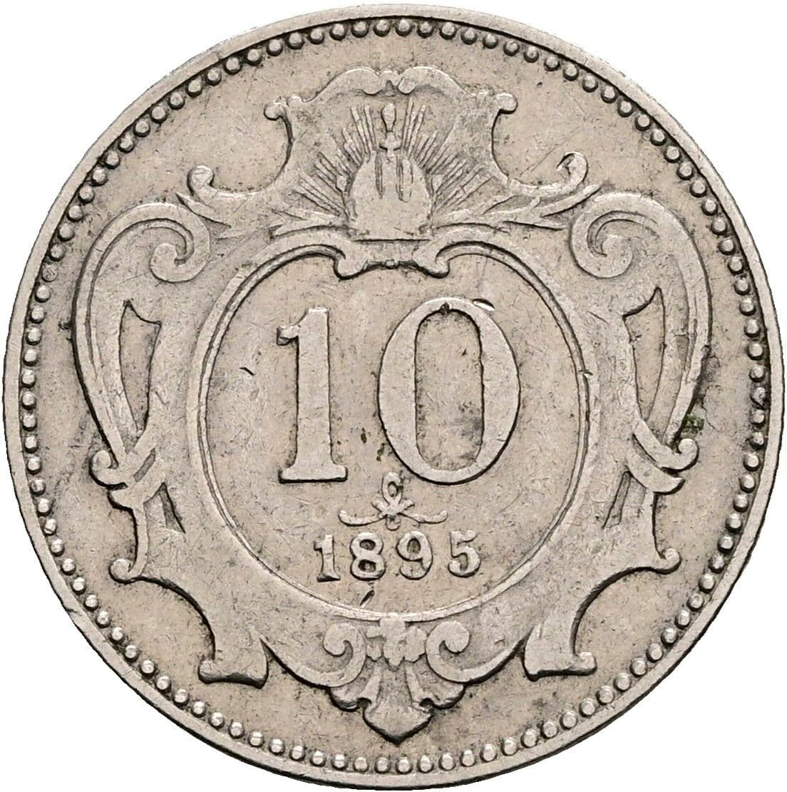 10 Heller Franz Joseph I. 1848-1916 1895 – Vorderseite