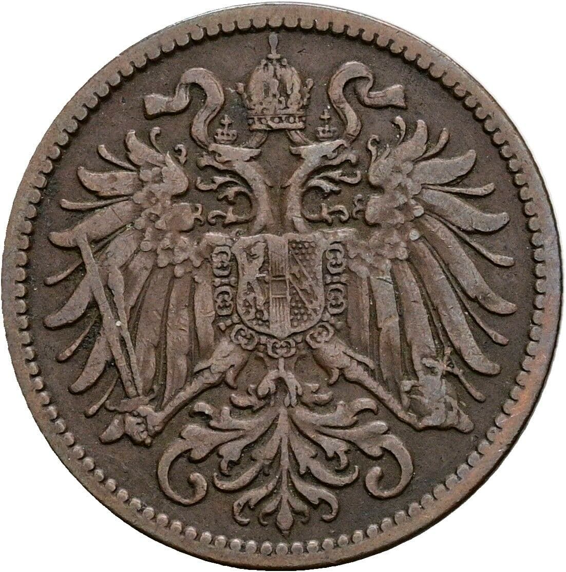 2 Heller Franz Joseph I. 1848-1916 1910 – Rückseite