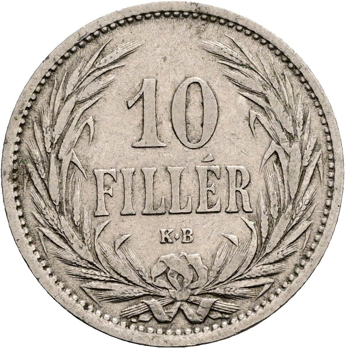 10 Filler Franz Joseph I. 1848-1916 1909 KB, Kremnitz – Vorderseite