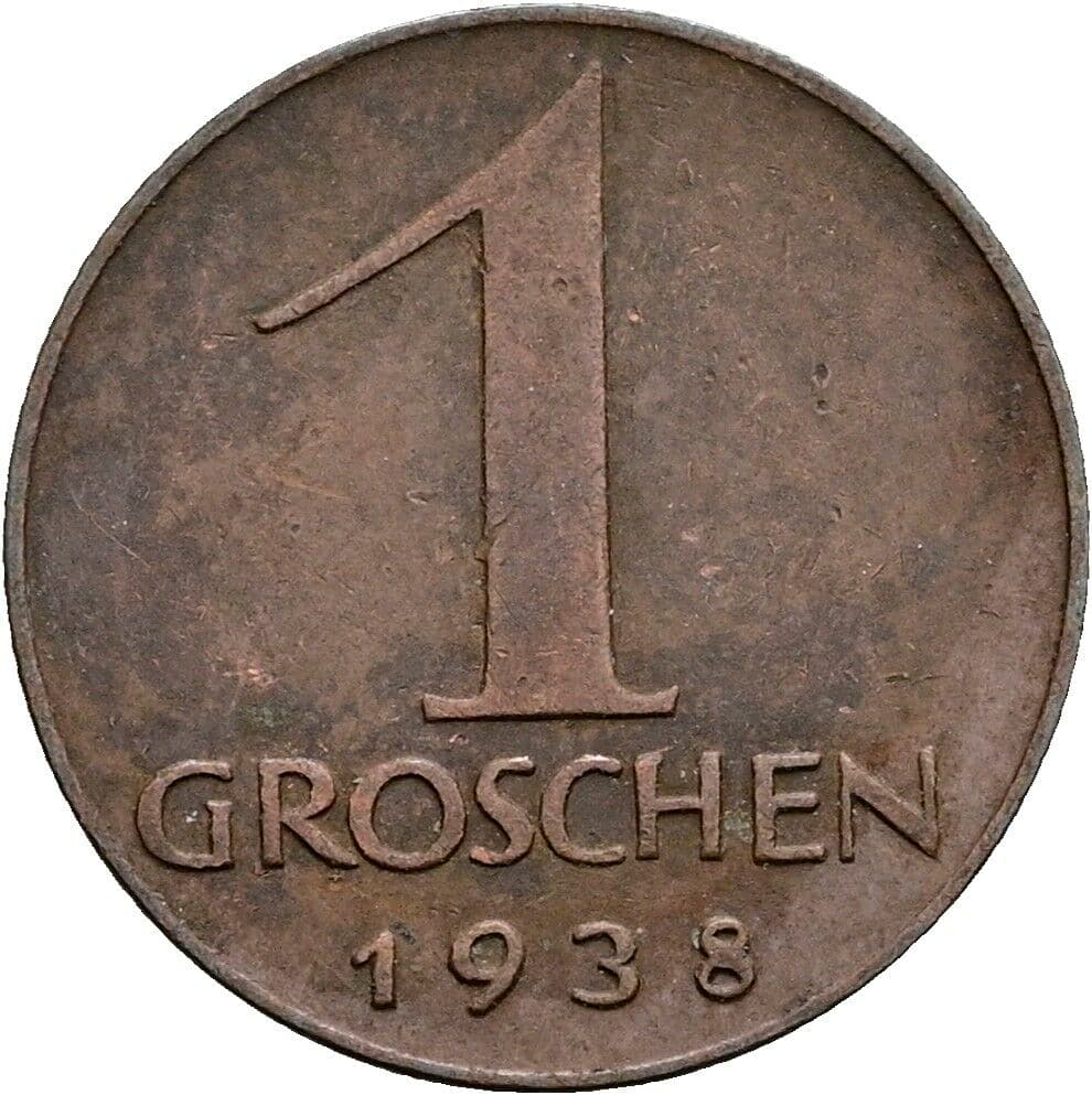 1 Groschen 1938 – Vorderseite