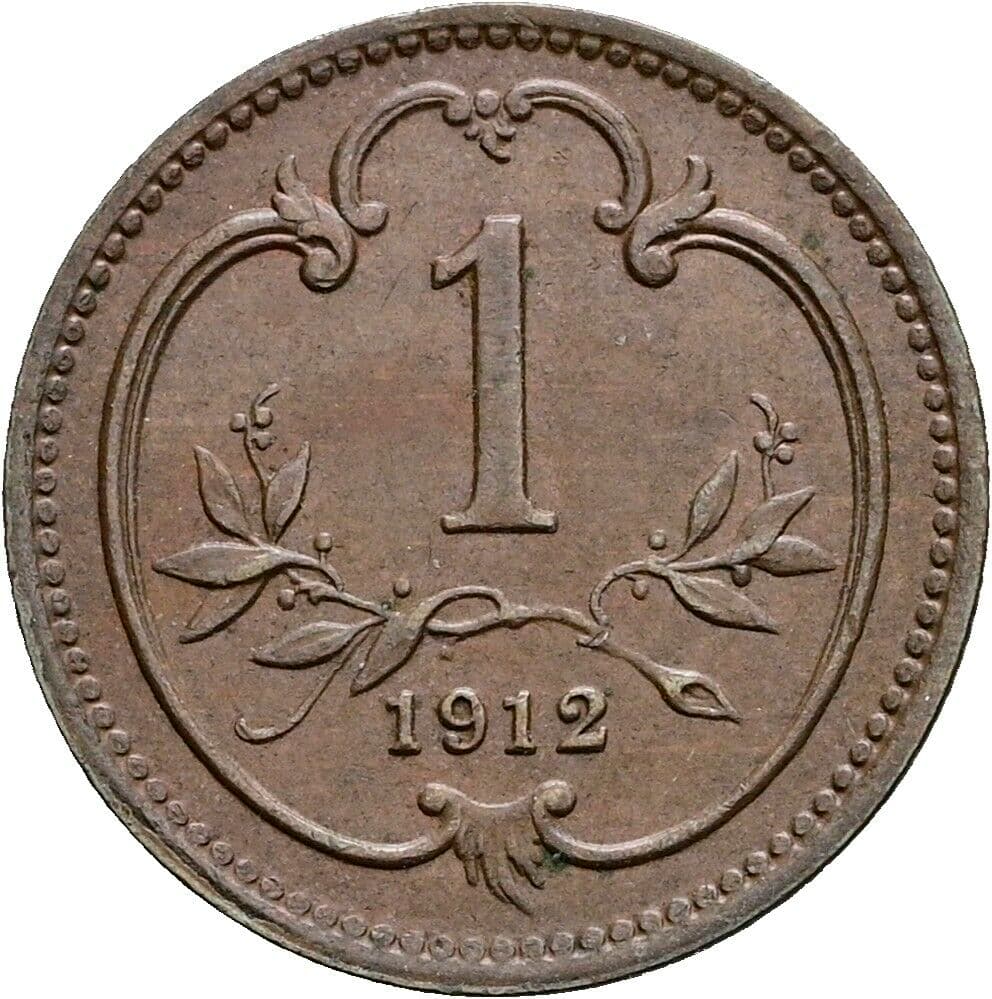 1 Heller Franz Joseph I. 1848-1916 1912 – Vorderseite