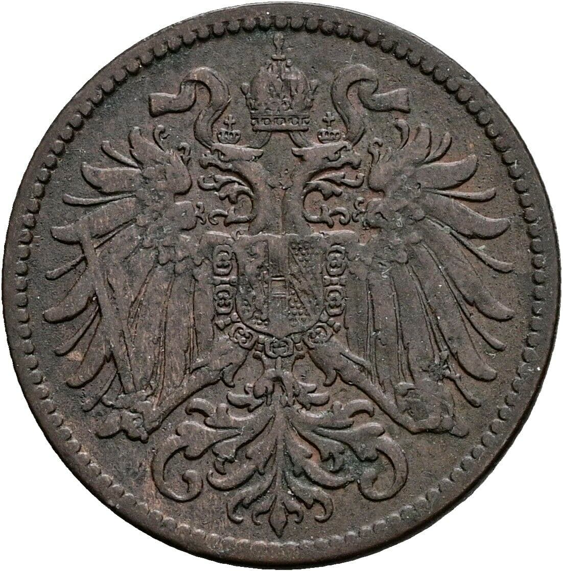 2 Heller Franz Joseph I. 1848-1916 1898 – Rückseite