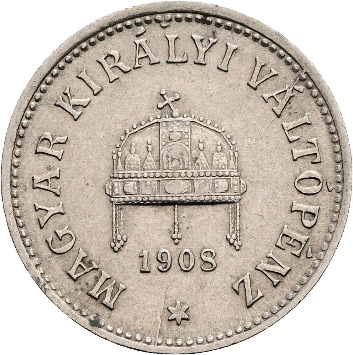 10 Filler Franz Joseph I. 1848-1916 1908 KB, Kremnitz – Rückseite