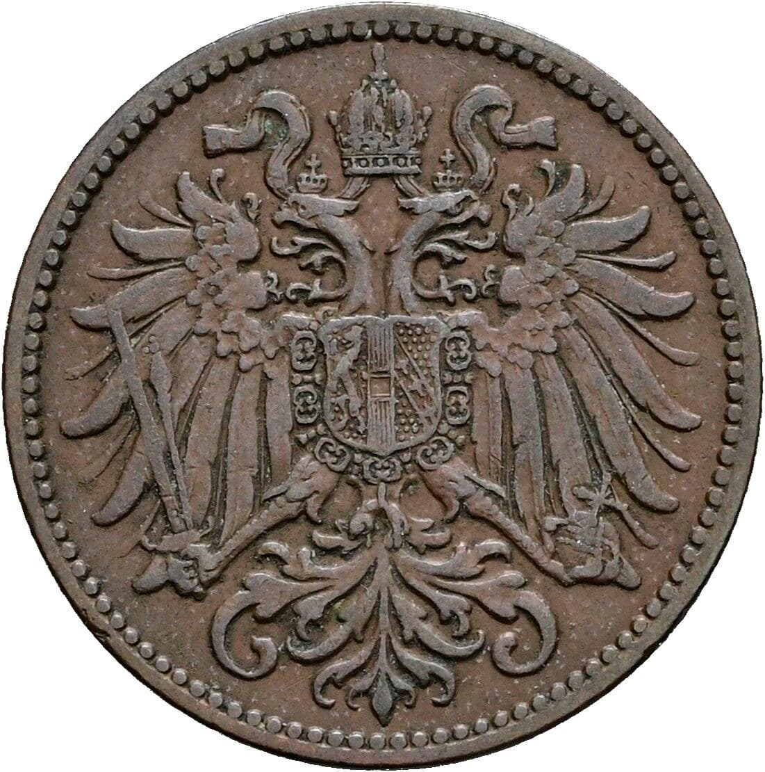 2 Heller Franz Joseph I. 1848-1916 1910 – Rückseite