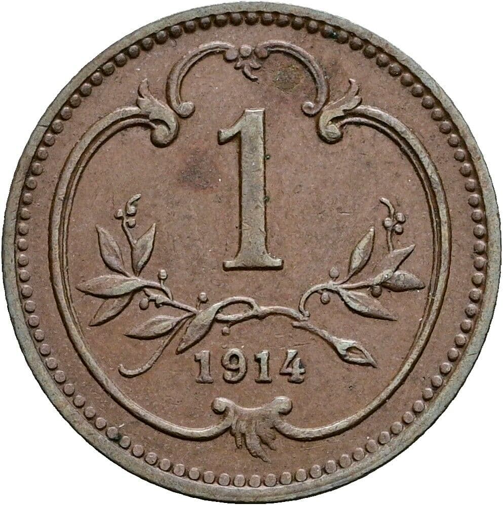 1 Heller Franz Joseph I. 1848-1916 1914 – Vorderseite