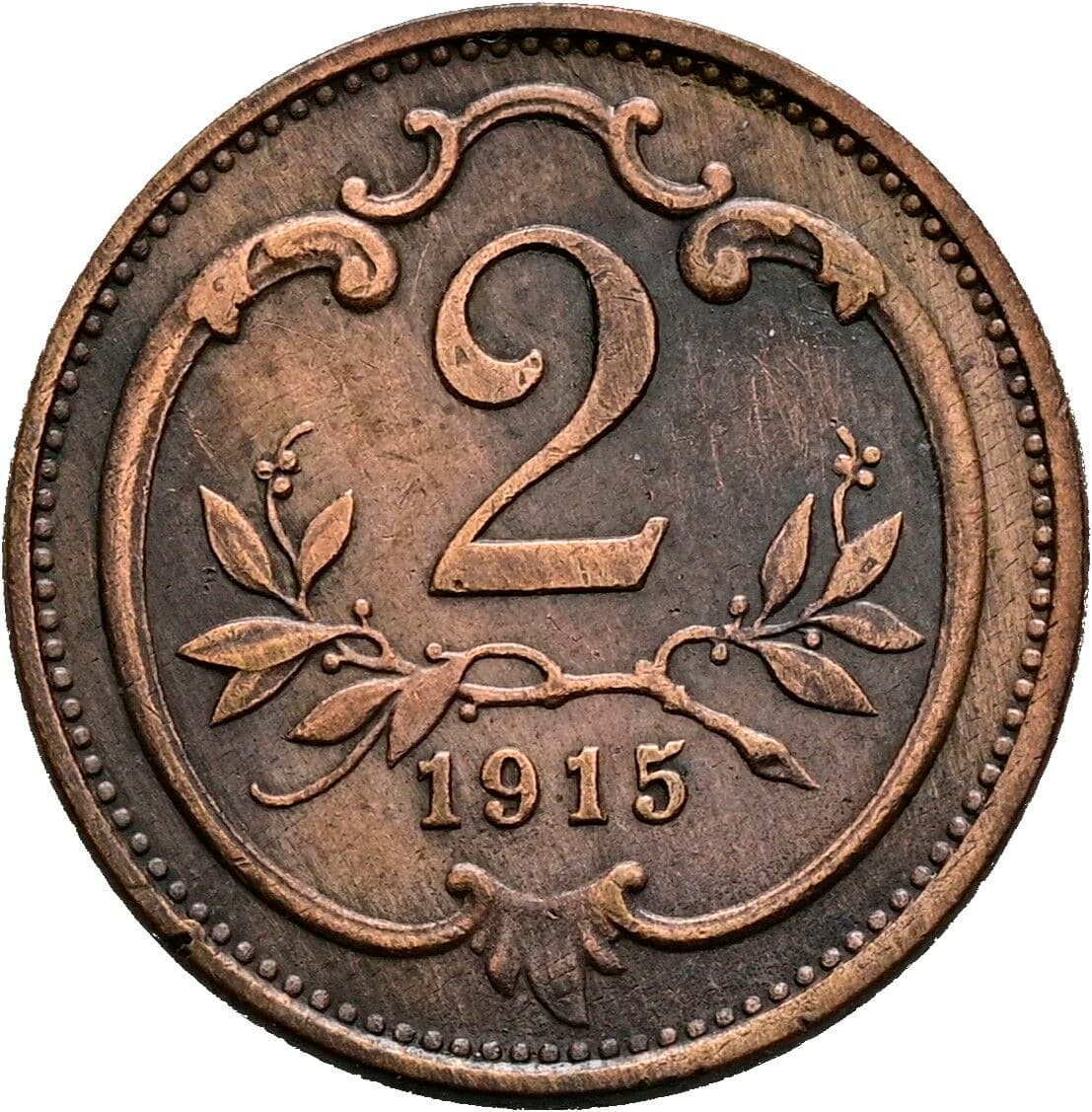 2 Heller Franz Joseph I. 1848-1916 1915 – Vorderseite