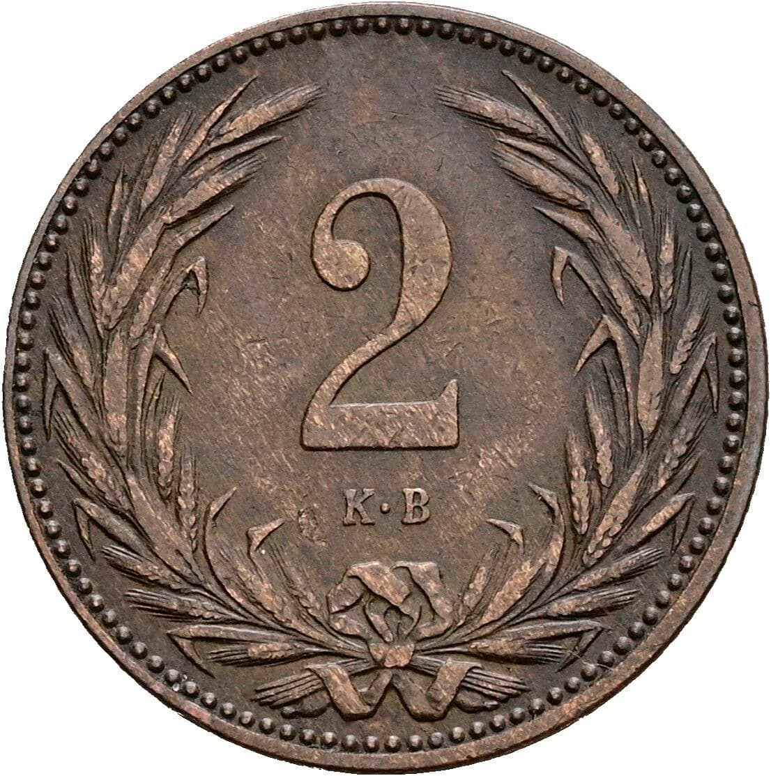 2 Filler Franz Joseph I. 1848-1916 1895 KB, Kremnitz – Vorderseite