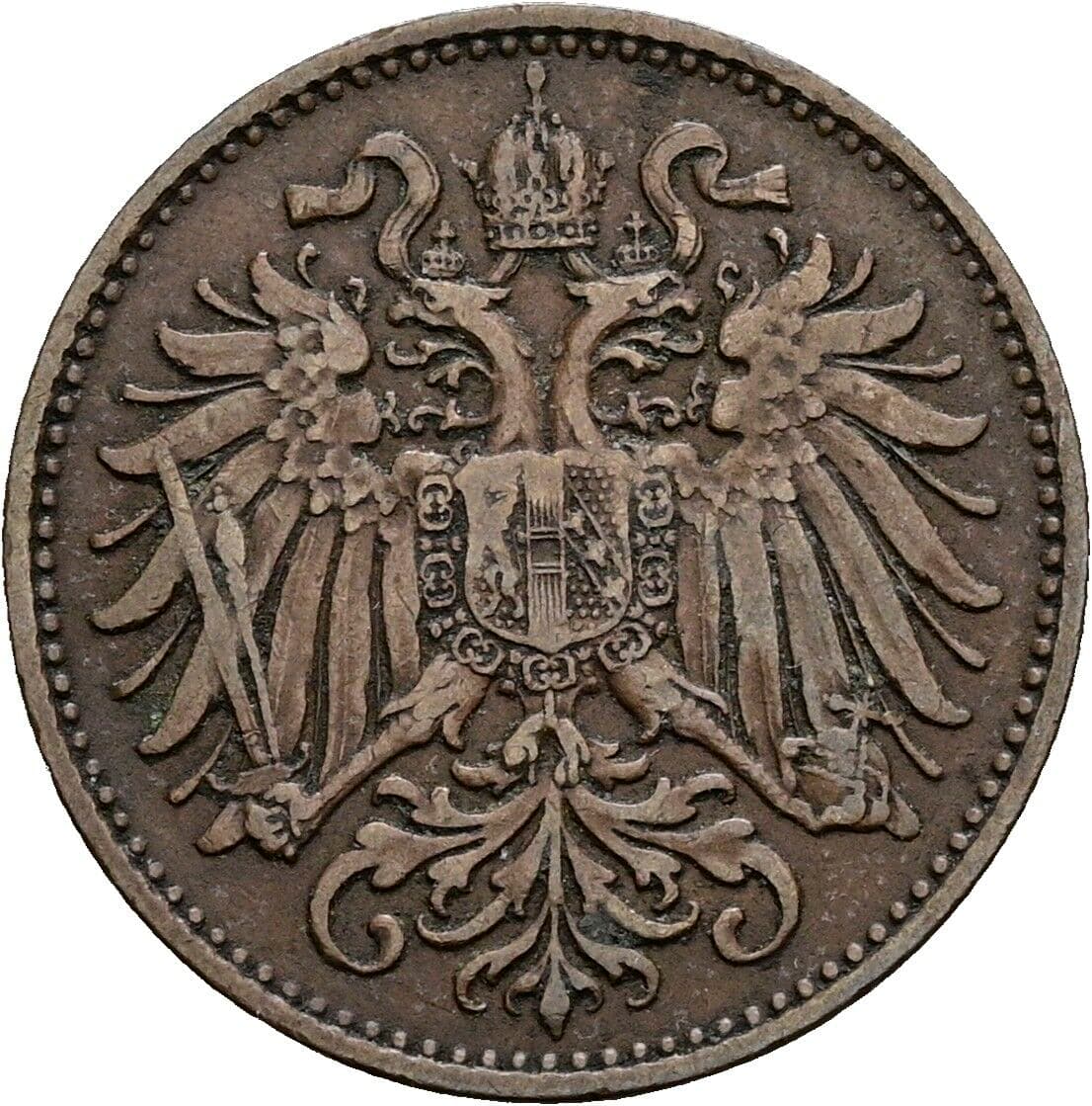2 Heller Franz Joseph I. 1848-1916 1894 – Rückseite