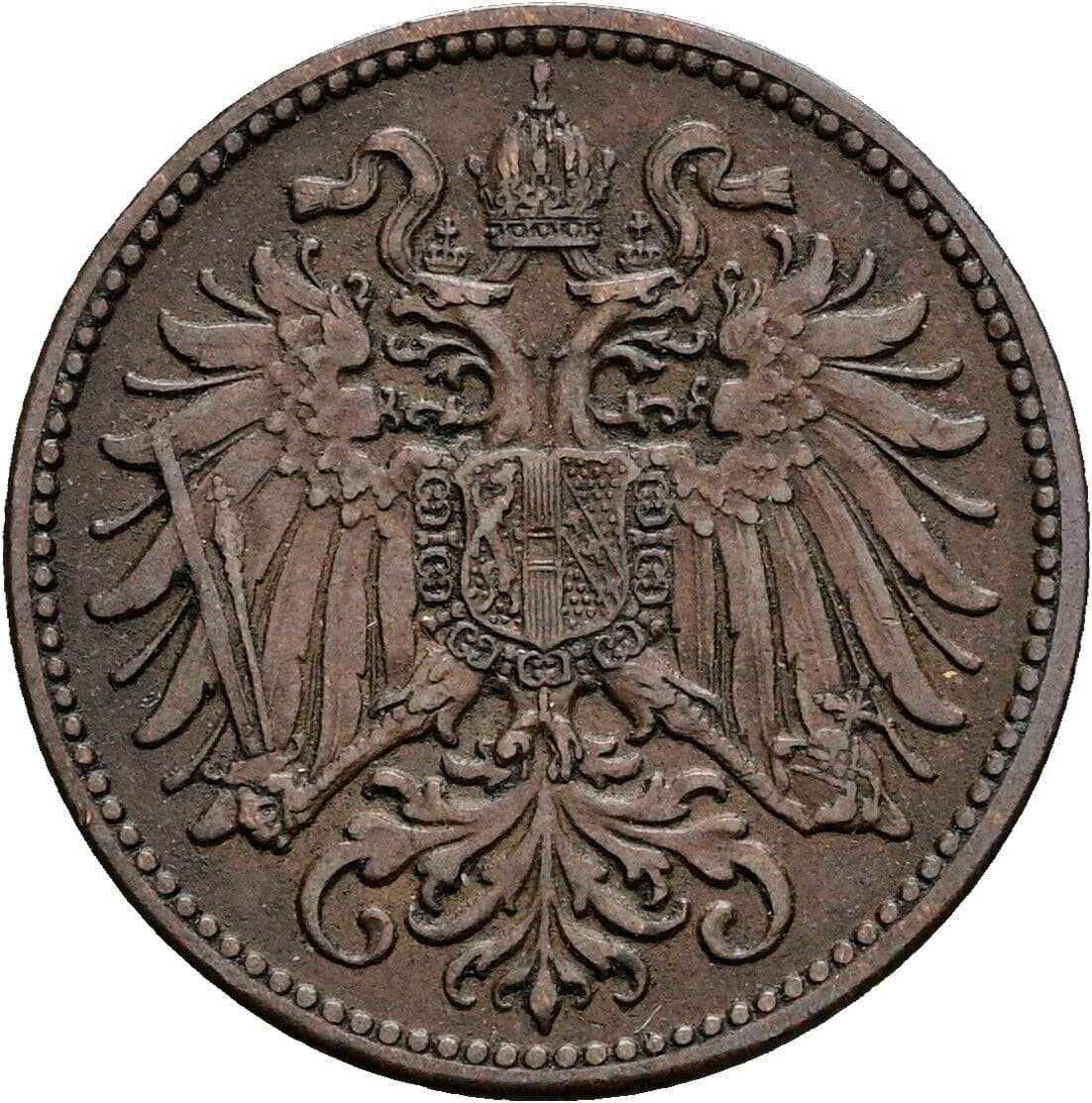 2 Heller Franz Joseph I. 1848-1916 1907 – Rückseite