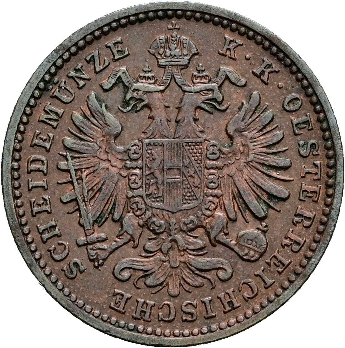 1 Kreuzer Franz Joseph I. 1848-1916 1885 – Rückseite