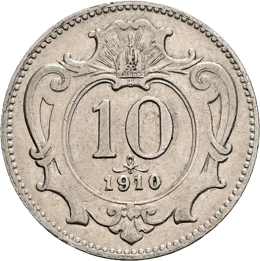 10 Heller Franz Joseph I. 1848-1916 1910 – Vorderseite