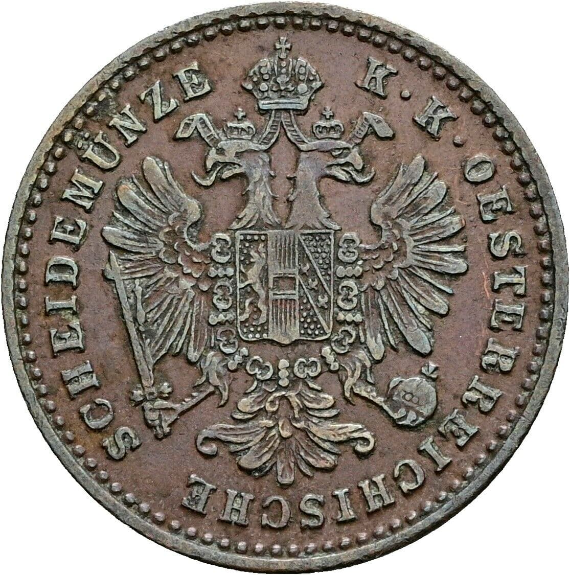 1 Kreuzer Franz Joseph I. 1848-1916 1881 – Rückseite