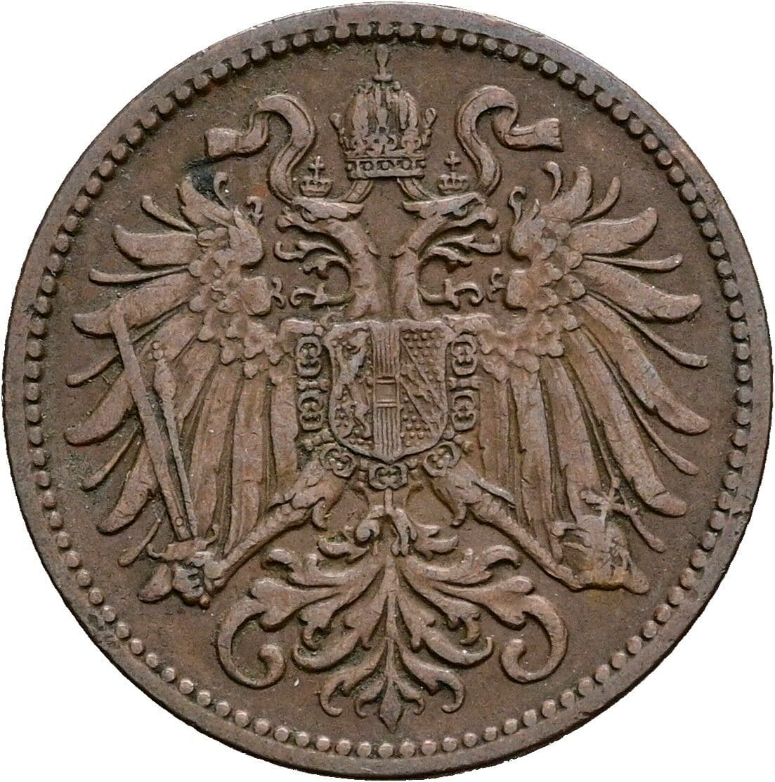 2 Heller Franz Joseph I. 1848-1916 1911 – Rückseite