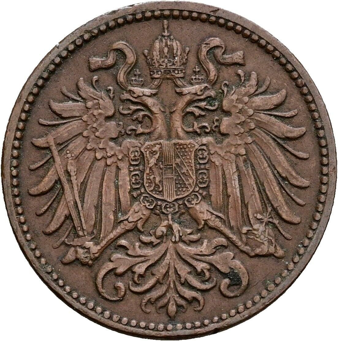 2 Heller Franz Joseph I. 1848-1916 1911 – Rückseite