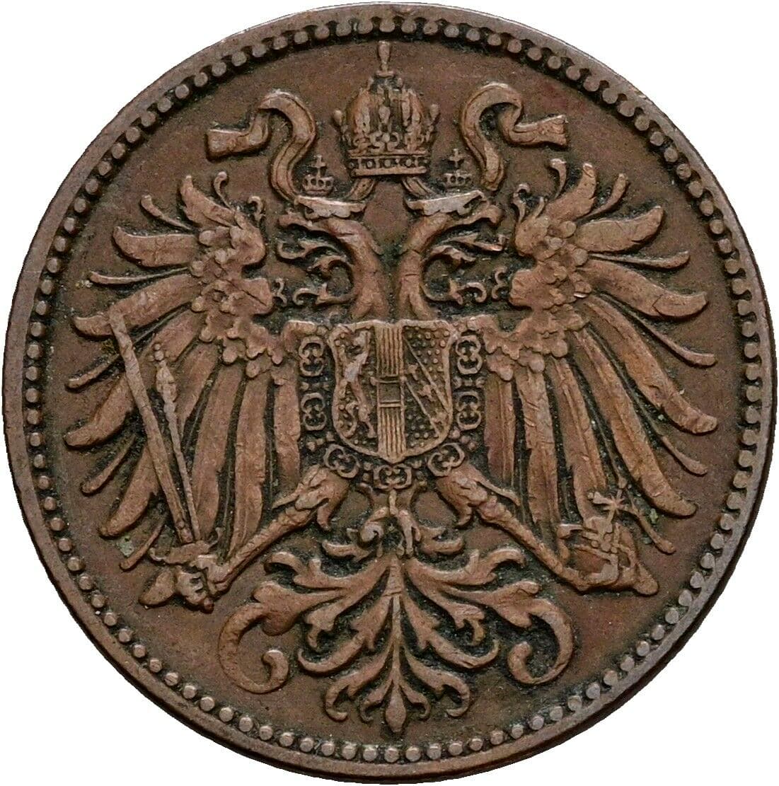 2 Heller Franz Joseph I. 1848-1916 1912 – Rückseite