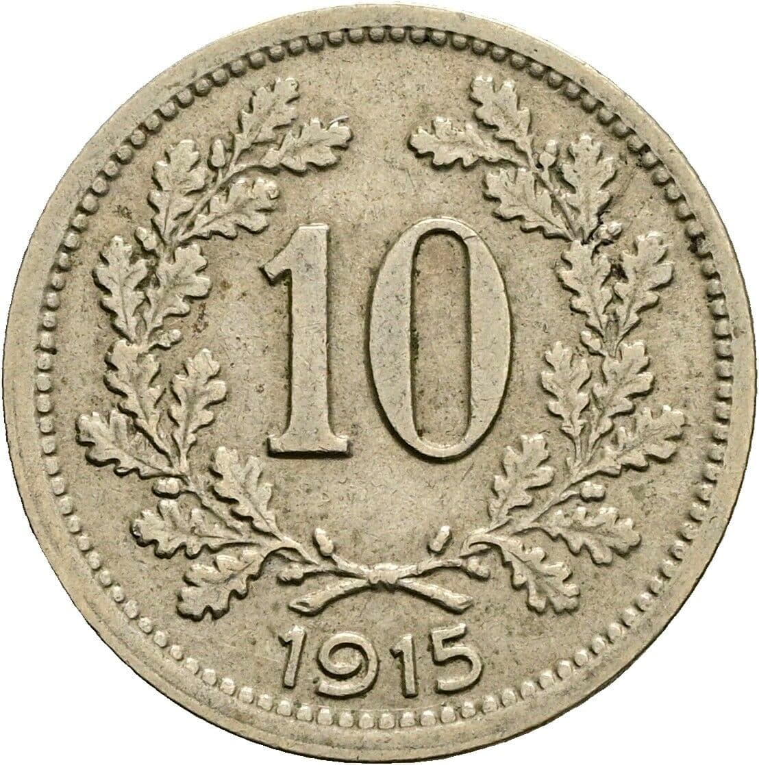 10 Heller Franz Joseph I. 1848-1916 1915 – Vorderseite