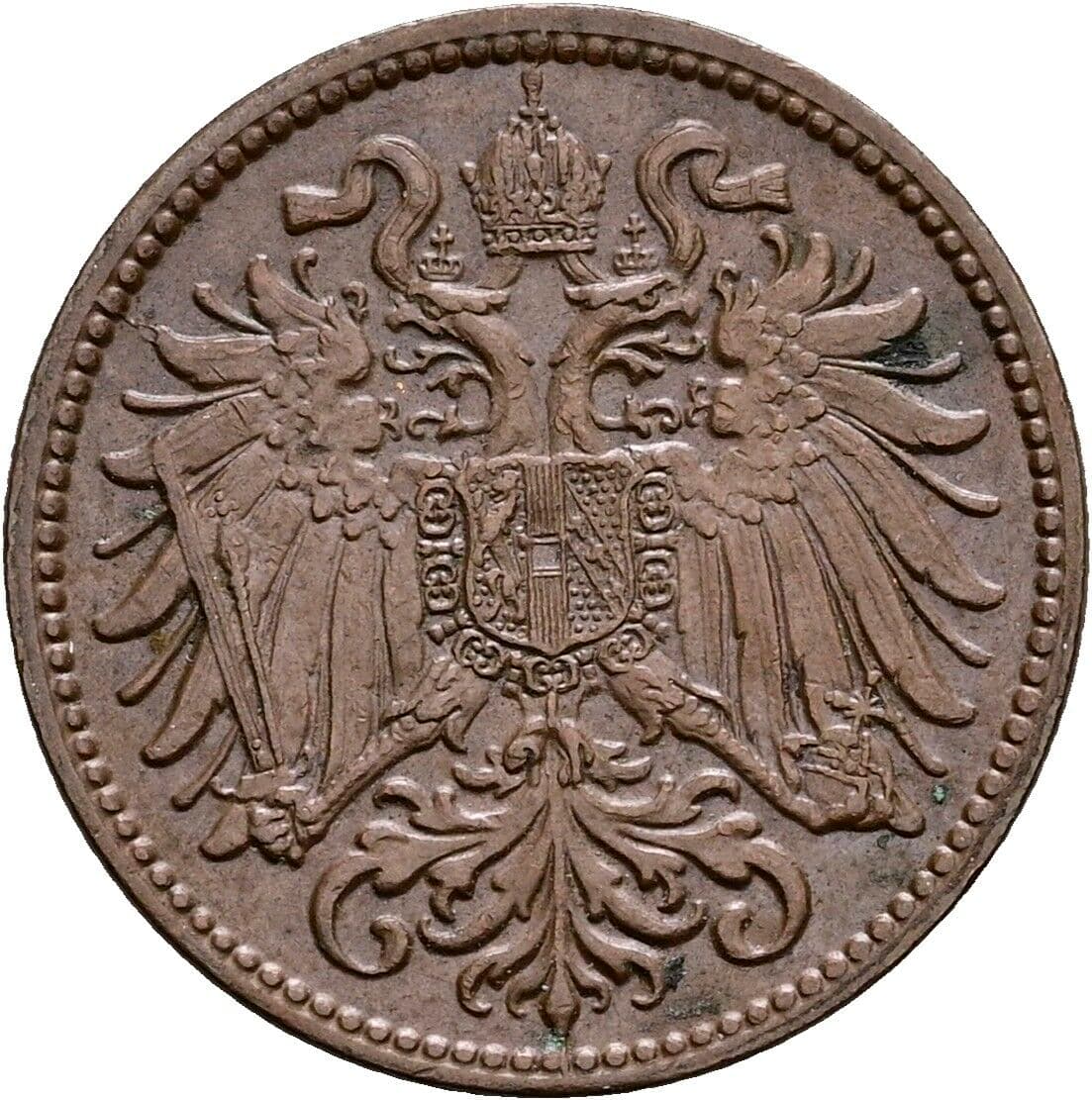 2 Heller Franz Joseph I. 1848-1916 1912 – Rückseite